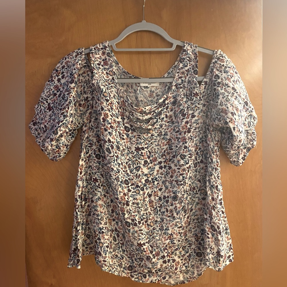 White floral babydoll top
